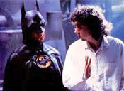 С Майклом Китоном на съемках Бэтмена (1989)